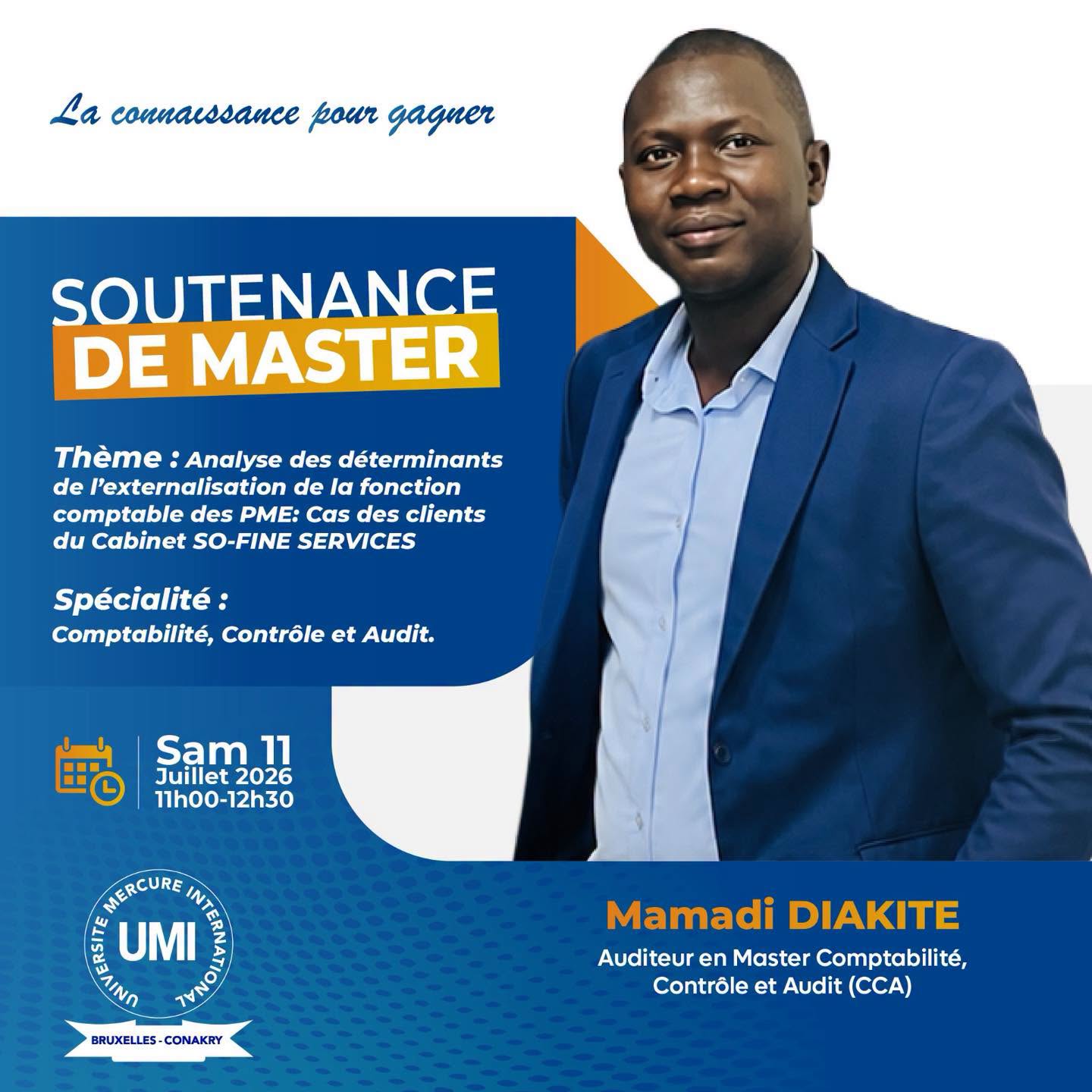 Soutenance de Master à l’UMI : une réflexion sur l’externalisation comptable des PME