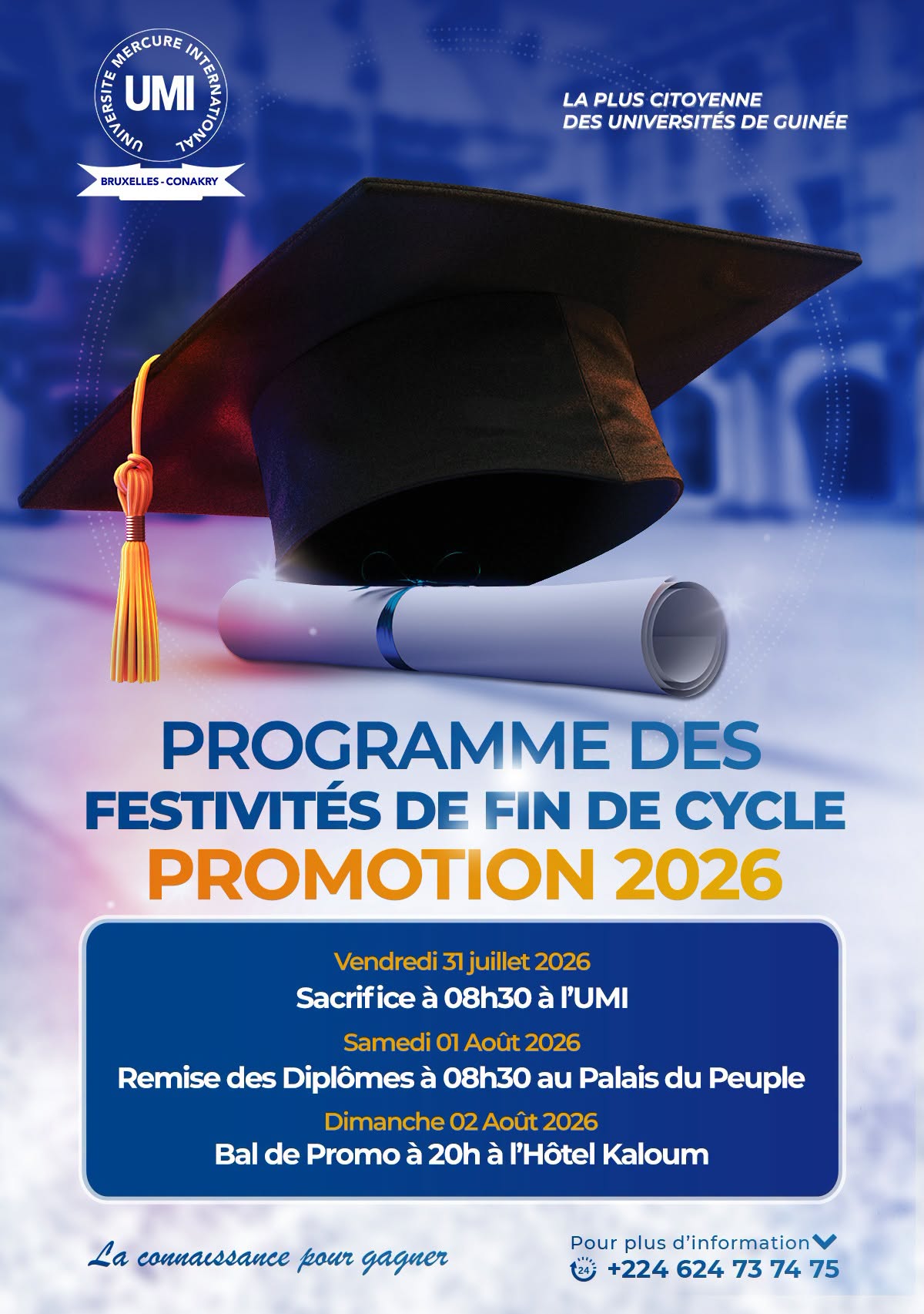 Programme officiel des festivités de fin de cycle | Promotion UMI 2026